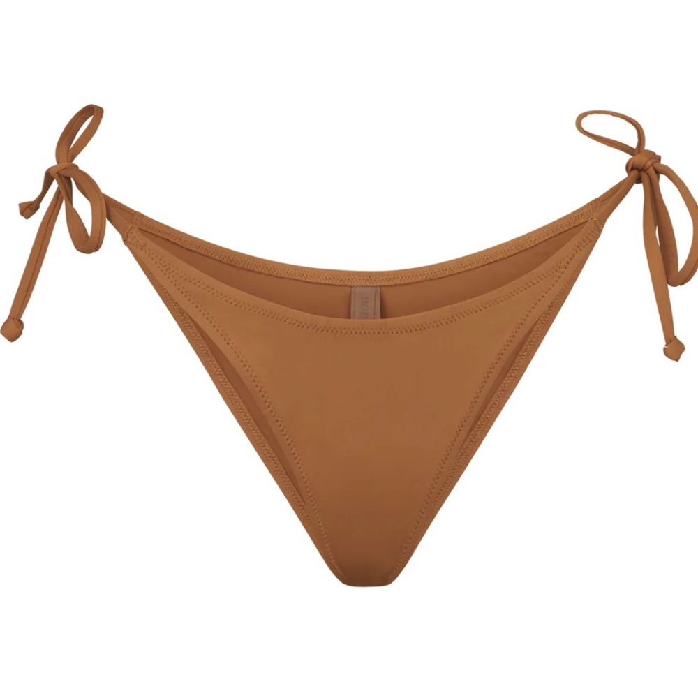 SKIMS Swim Dipped Tie Bottoms | Almond | XL